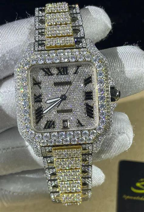 ice watch original and fake|moissanite bust down watch.